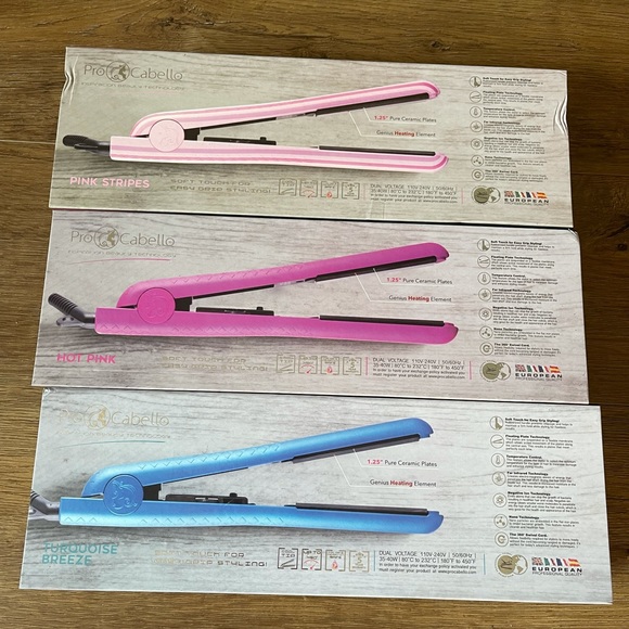 One Left! PROCABELLO-NWT/Box Flat Iron-BLUE - Picture 2 of 3